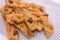 Fresh cookies snack with salt oil almonds pepper italian food