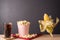 Fresh corn on cob on wooden table, closeup