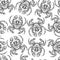 Fresh crabs seamless vector pattern. Hand-drawn illustration. Sketch of seafood delicacies. Engraving ocean animals