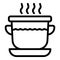 Fresh cream soup icon outline vector. Mushroom dish