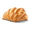 Fresh croissants isolated on white background. Close-up of croissants. Top view. Realistic illustration.