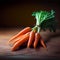 Fresh and Crunchy: Carrots on Wooden Surface