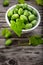 Fresh cucamelons on table