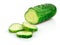 Fresh cucumber fruits with cut