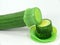 Fresh cucumber with silicone protection against dehydration protect
