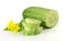 Fresh cucumbers on white background