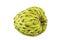 Fresh Custard Apple or Ripe Sugar Apple Fruit Annona, sweetsop on white background on with clipping path / well-branch