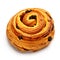 Fresh Danish cinnabone on white background