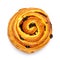 Fresh Danish cinnabone on white background