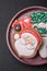 Fresh delicious baked christmas or new year gingerbread cookies