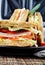 Fresh and delicious classic club sandwich