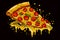 Fresh delicious juicy pizza. Traditional Italian dish. Logo