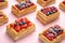 Fresh delicious puff pastry with sweet berries