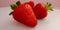 Fresh Delicious Strawberries lying on the Table