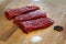 Fresh Denver Steaks waiting to be seasoned and grilled