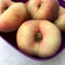 Fresh doughnut peaches fruits
