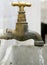 Fresh drinking water running tap in africa