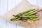 Fresh ecologic green asparagus