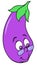 Fresh eggplant cartoon