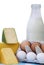 Fresh eggs, Cheese and Bottle Milk