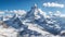 Fresh fallen snow in the Bernese Alps near Lenk, Switzerland.