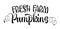 Fresh farm pumpkins - calligraphy lettering for eco grocery vegetables sales