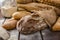 Fresh Farmer rustic style bread with pastry