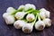 Fresh fennel on wooden background