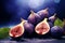 Fresh figs healthy food background