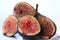 Fresh figs sliced open