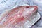 fresh fish on the market, pargo rojo, red snapper fish