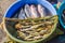 Fresh fish for sale in a village of Jammu and Kashmir