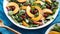 Fresh and Flavorful A Vibrant Peach Salad to Satisfy Your Taste Buds.AI Generated