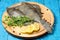 Fresh flounder with lemon, thyme and pepper