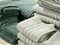 Fresh Folded Piles of Cotton Towels