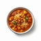 Fresh Food Bowl: Chickpeas Veggie Curry With Potatoes And Parsley