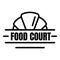 Fresh food court logo, outline style