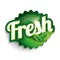 Fresh food label, badge or seal