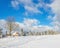 Fresh foot marks in winter, Gorce, Poland