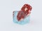 Fresh frozen meat in an ice cube 3d render