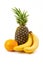 Fresh fruit - banana, grapefruit, pineapple