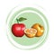 Fresh fruit nutrition healthy round splash frame