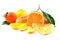 Fresh fruit, orange, lemon, tangerine, mandarin, mandarine with