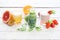 Fresh fruit organic bio drinks juice selection green beverage diet