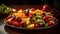 Fresh fruit salad with vibrant, healthy colors generated by AI