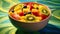 Fresh fruit salad a vibrant, healthy summer snack generated by AI