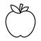 Fresh fruit tasty apple icon thick line