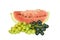 Fresh fruit - watermelon with grapes