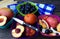 Fresh fruits with apples, nectarines and grapes