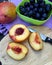 Fresh fruits with apples, nectarines and grapes